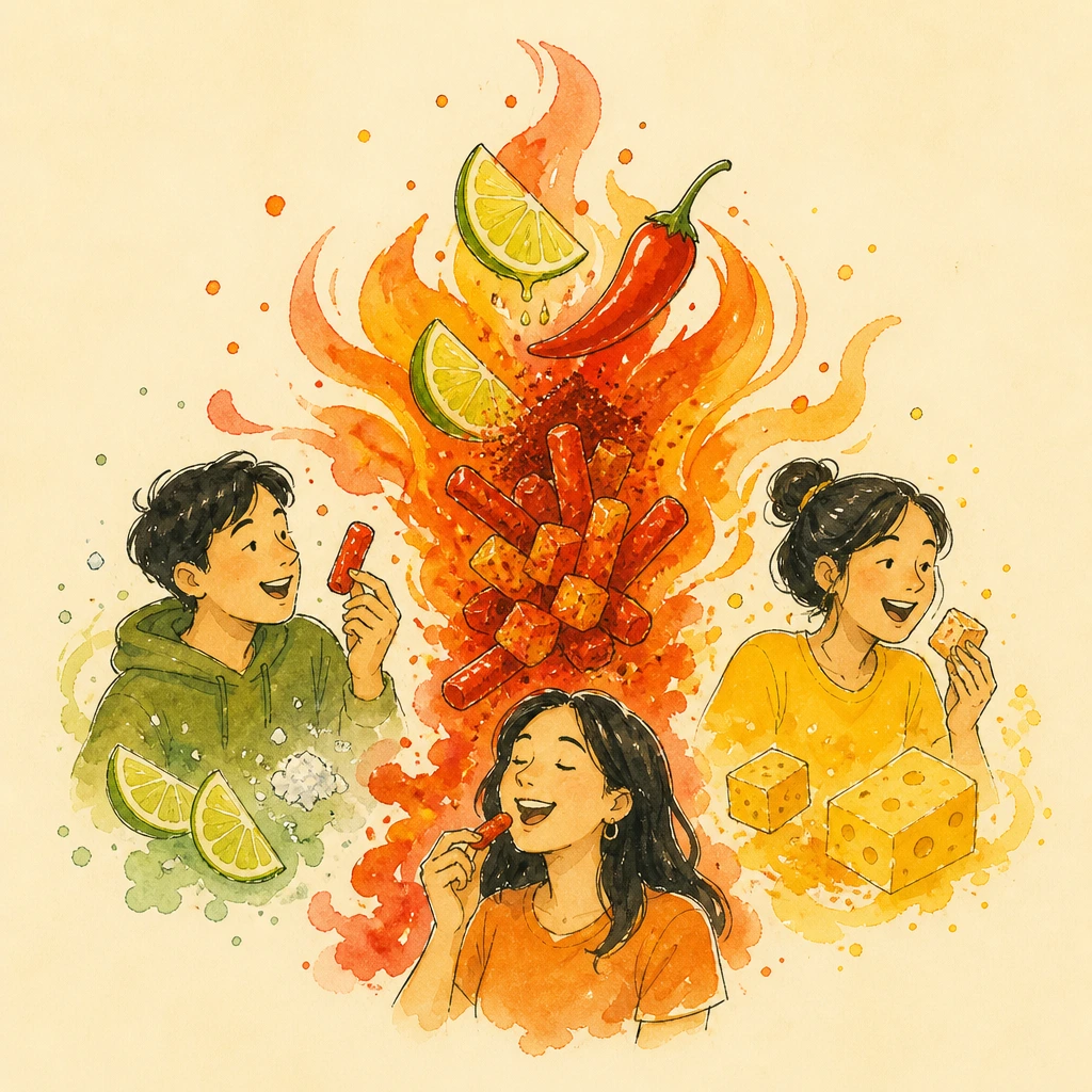 Ilustración de sabores ecommerce de botanas